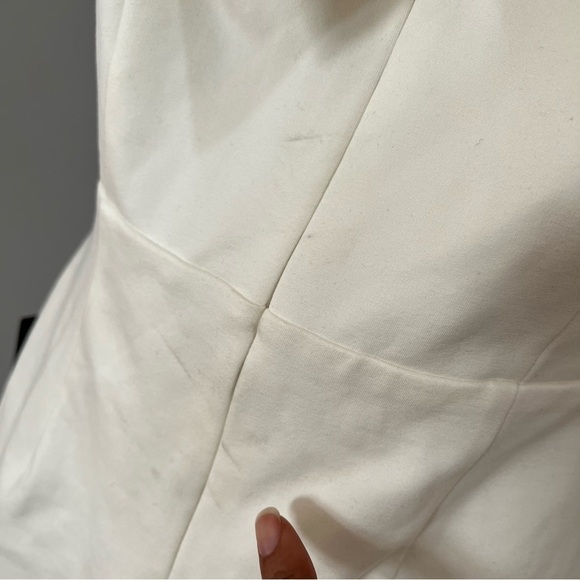 Lulu's white off shoulder fitted bodycon midi dress cocktail bridal evening - Picture 10 of 11